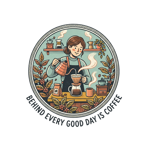 BEHIND EVERY GOOD DAY IS COFFEE