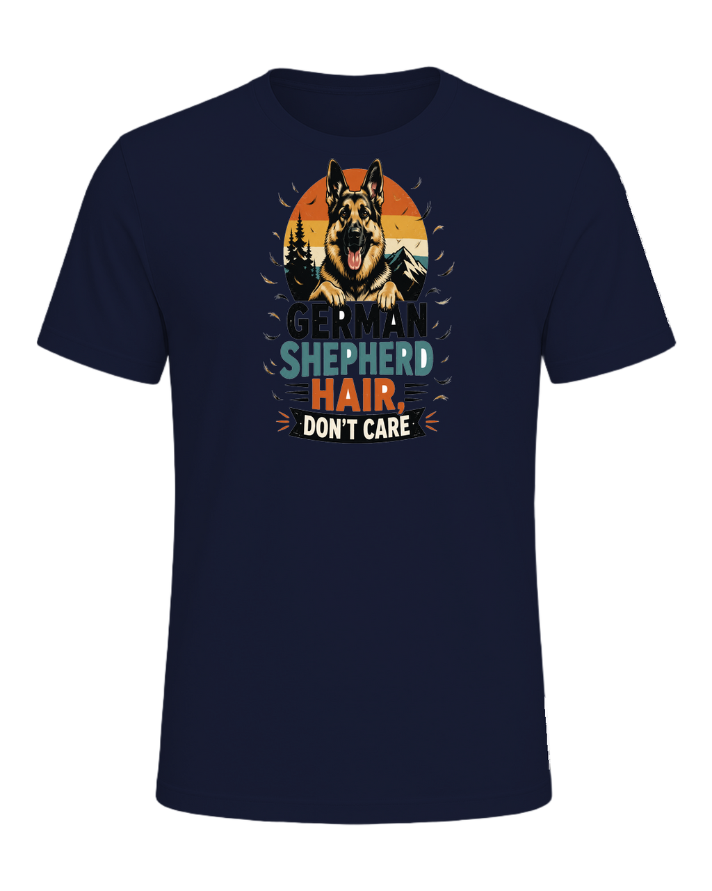 GERMAN SHEPHERD HAIR, DON'T CARE — Navy