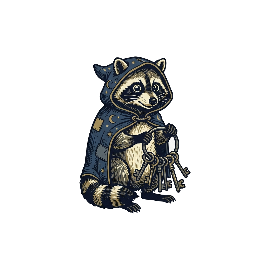 Raccoon Wizard Energy
