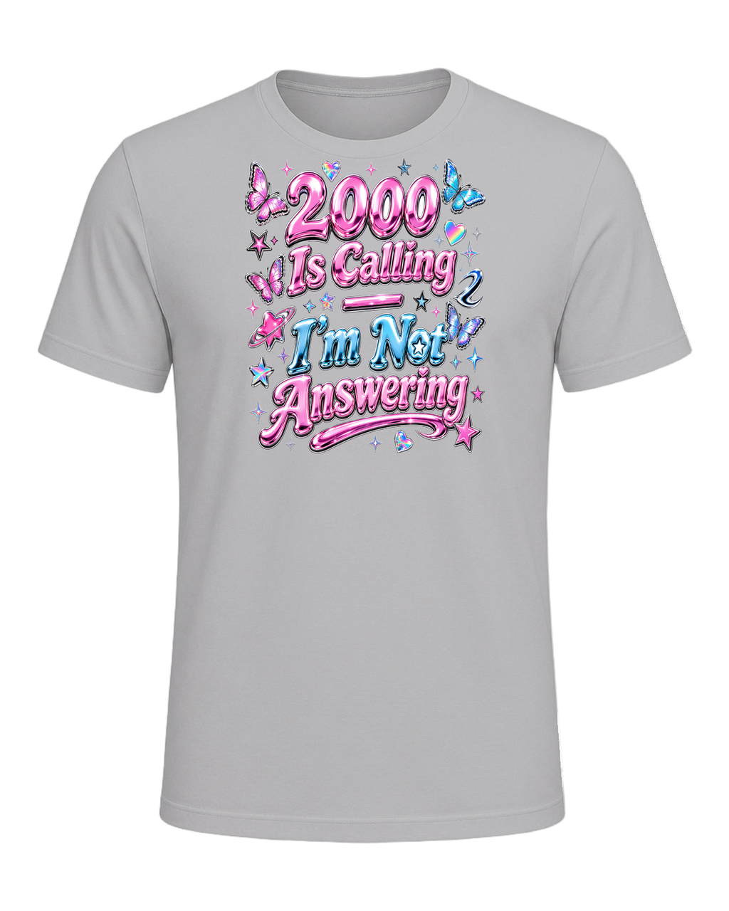 Y2K Chrome Style — Athletic Heather