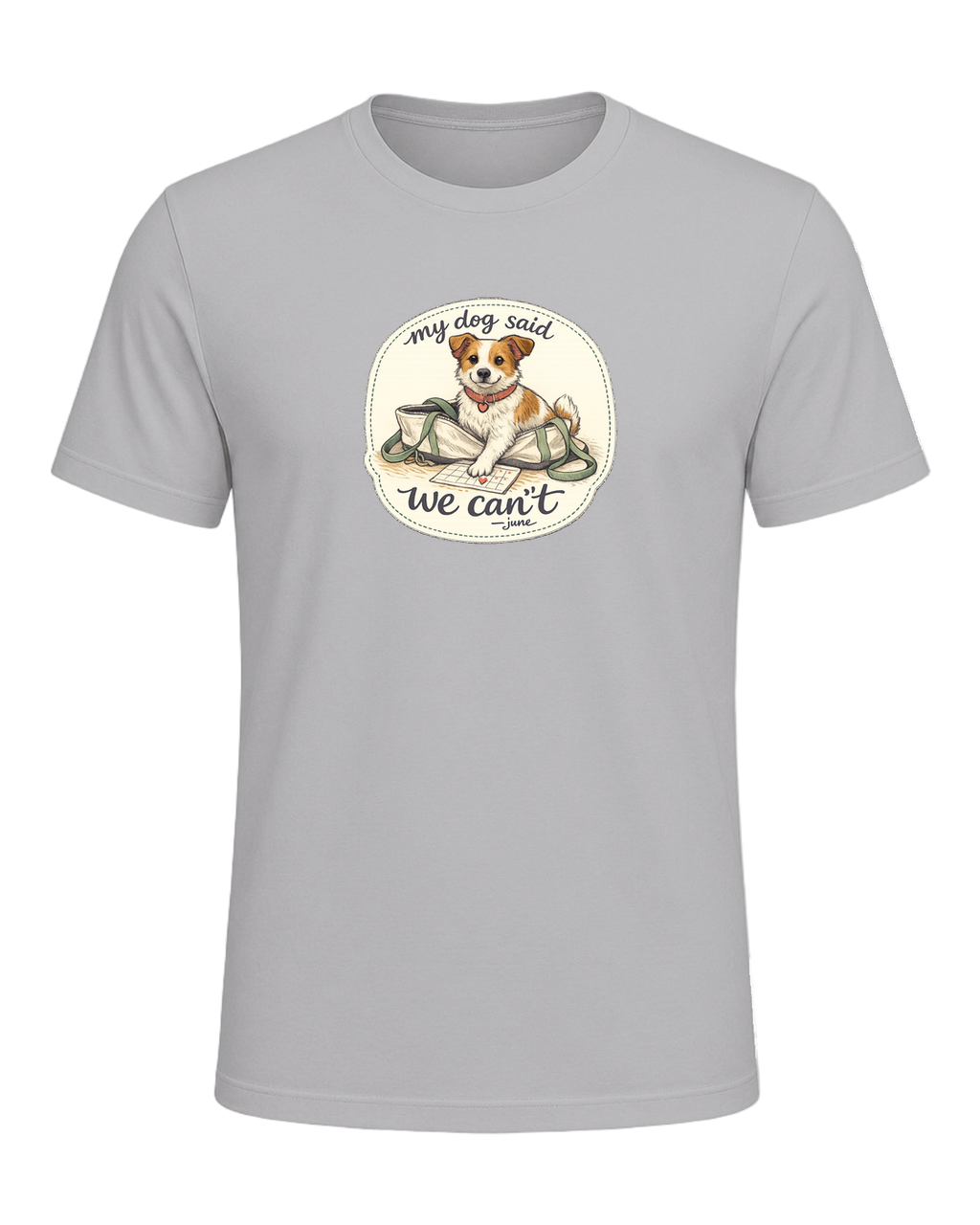 A cozy hand-drawn dog mom tee for anyone whose plans require tiny paw approval. — Athletic Heather