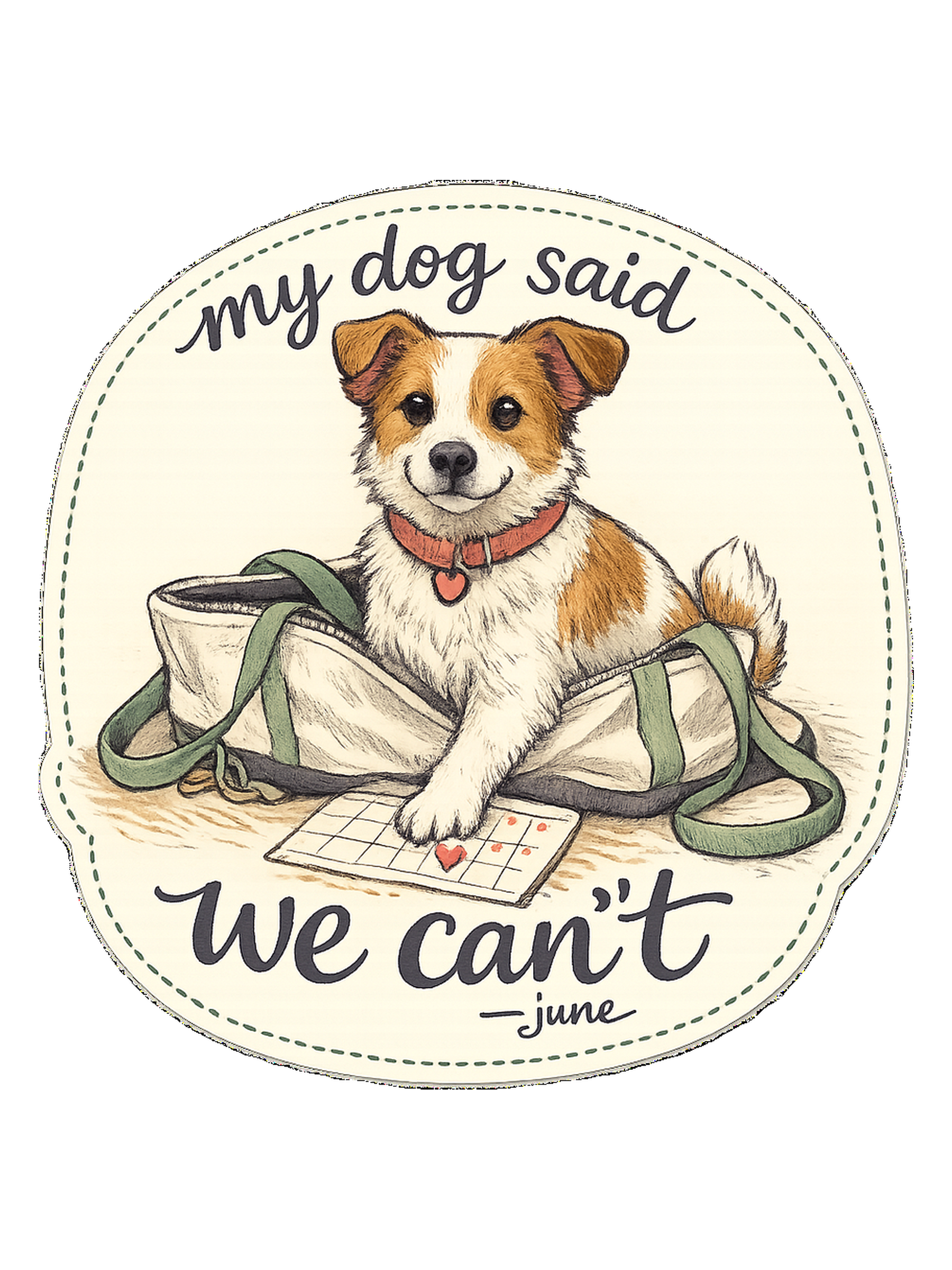 A cozy hand-drawn dog mom tee for anyone whose plans require tiny paw approval.