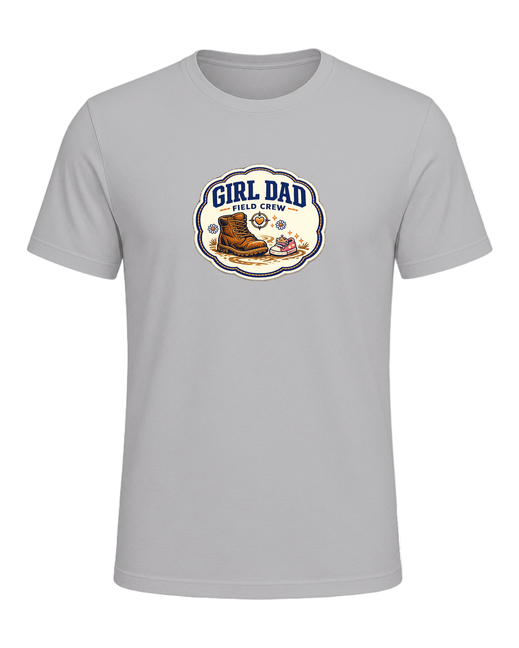 Girl Dad Field Crew Tee — Athletic Heather