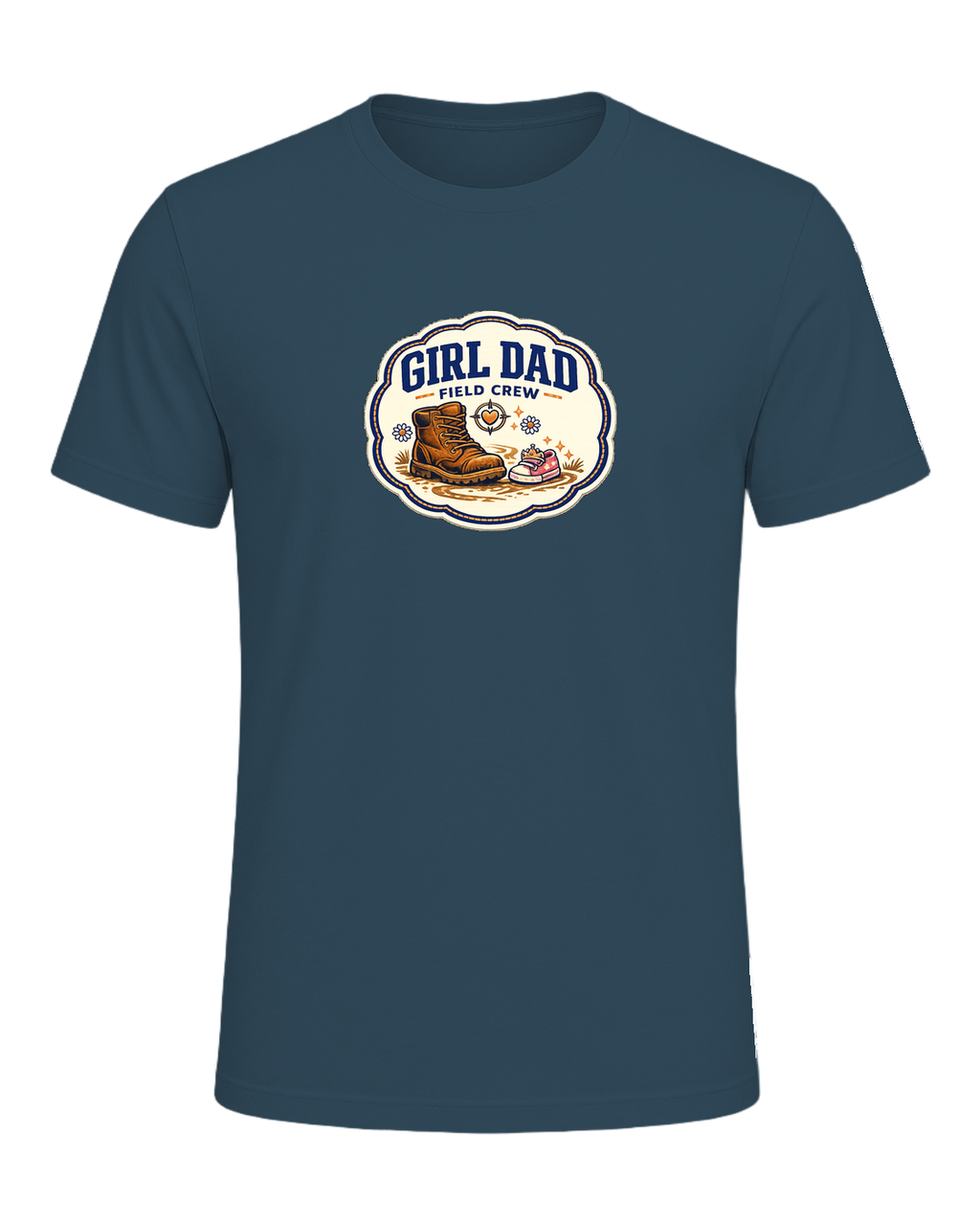 Girl Dad Field Crew Tee — Deep Teal