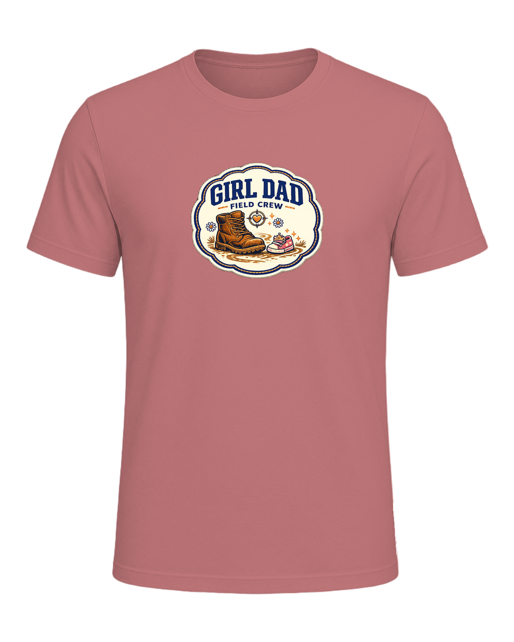 Girl Dad Field Crew Tee — Mauve