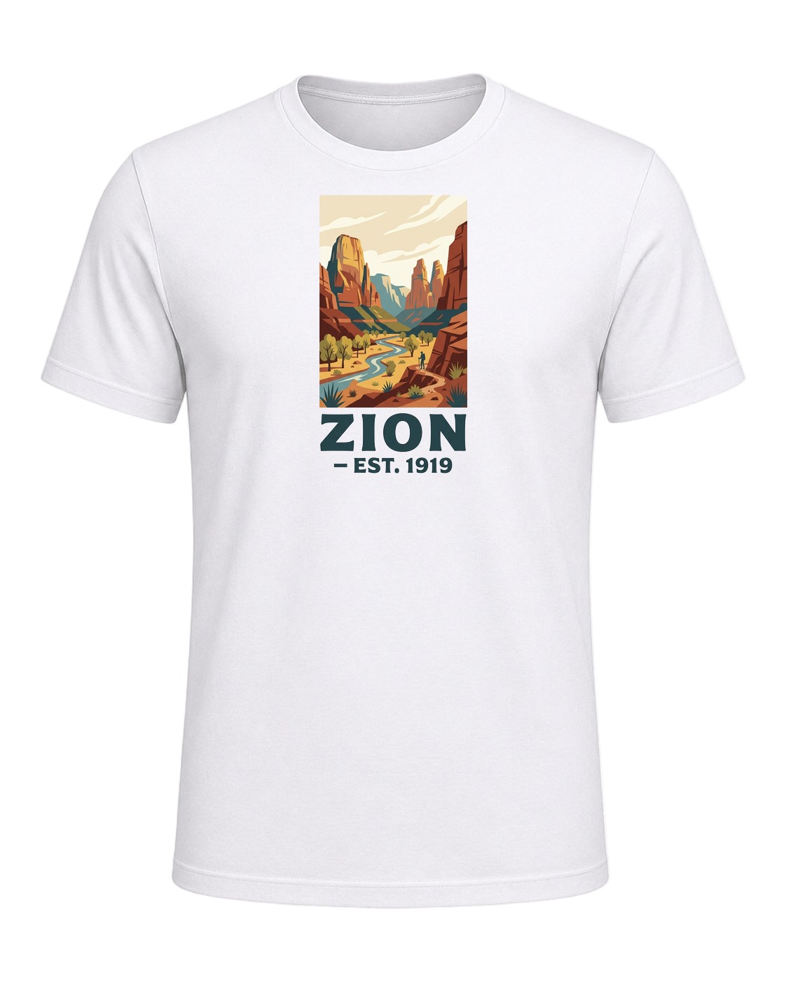 National Park Specific (WPA Style) — White
