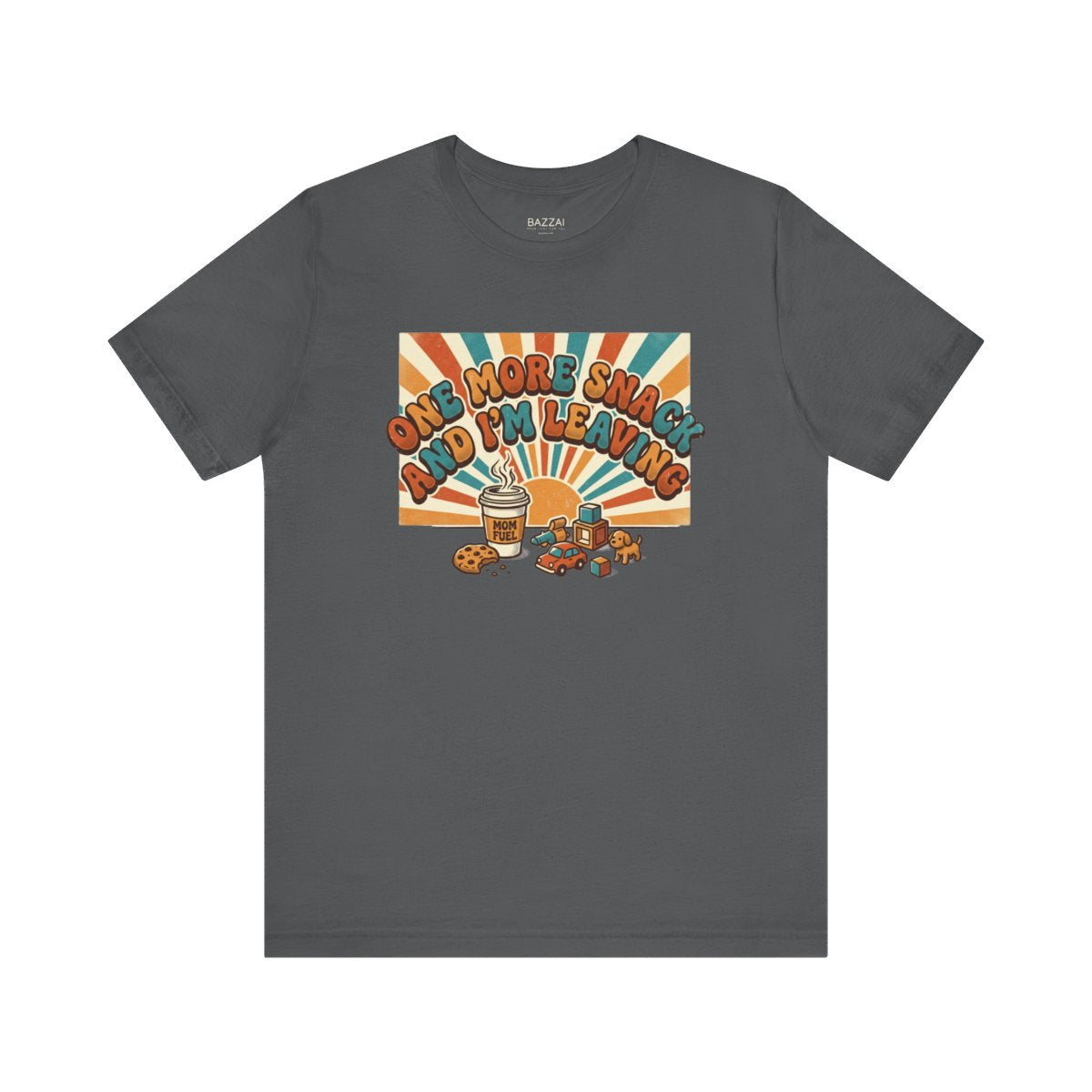 Funny Mom T-Shirt — One More Snack and I'm Leaving — mom chaos t-shirt design