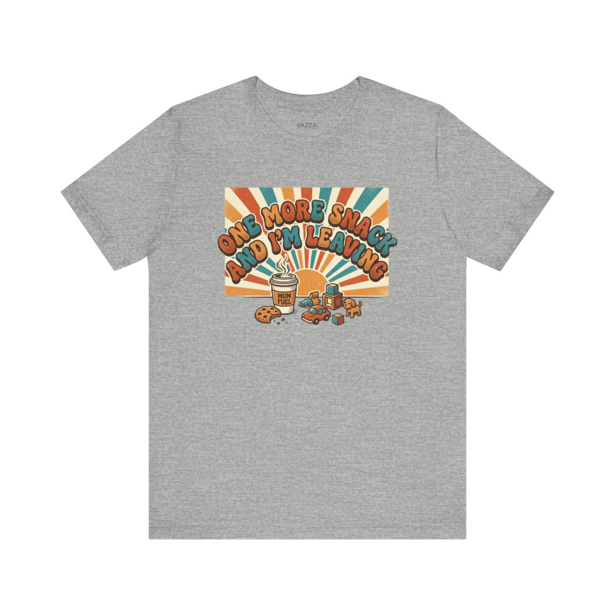 Funny Mom T-Shirt — One More Snack and I'm Leaving — mom chaos t-shirt design