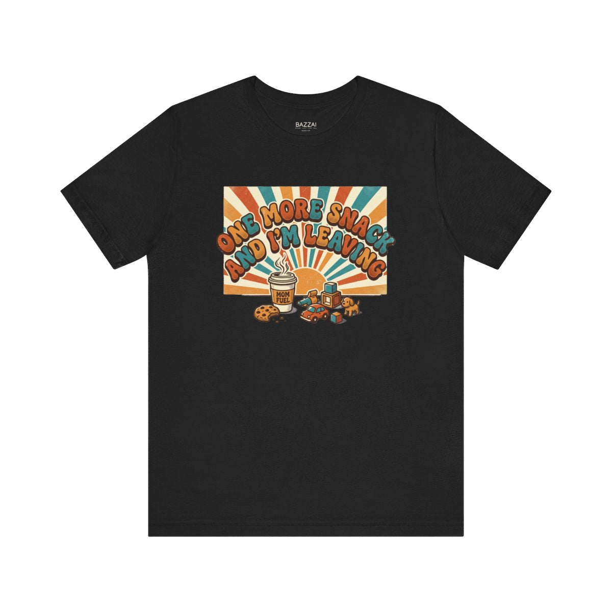 Funny Mom T-Shirt — One More Snack and I'm Leaving — mom chaos t-shirt design