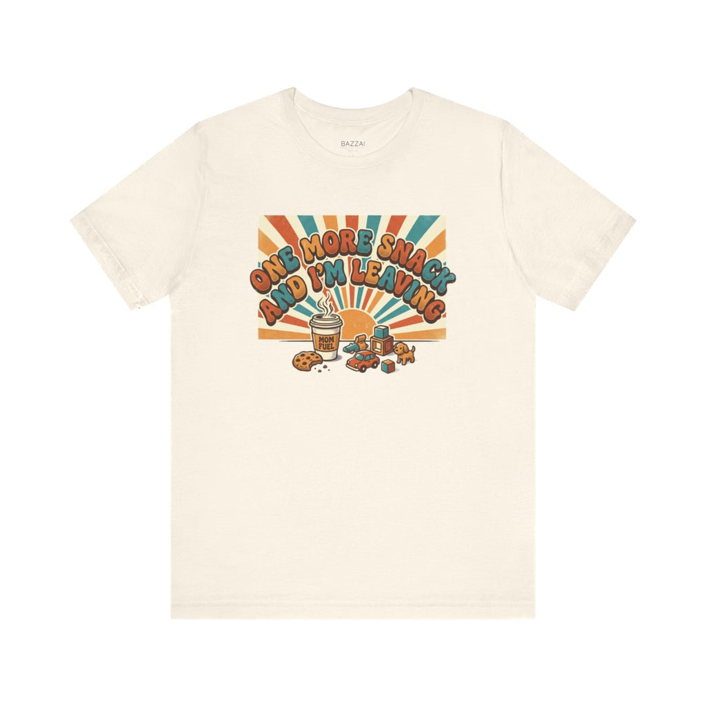 Funny Mom T-Shirt — One More Snack and I'm Leaving — mom chaos t-shirt design