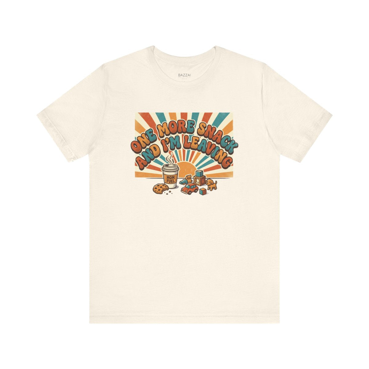 Funny Mom T-Shirt — One More Snack and I'm Leaving — mom chaos t-shirt design
