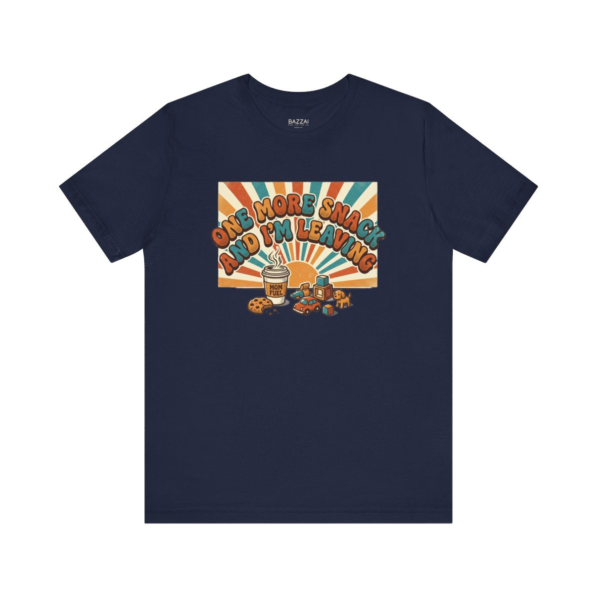 Funny Mom T-Shirt — One More Snack and I'm Leaving — mom chaos t-shirt design