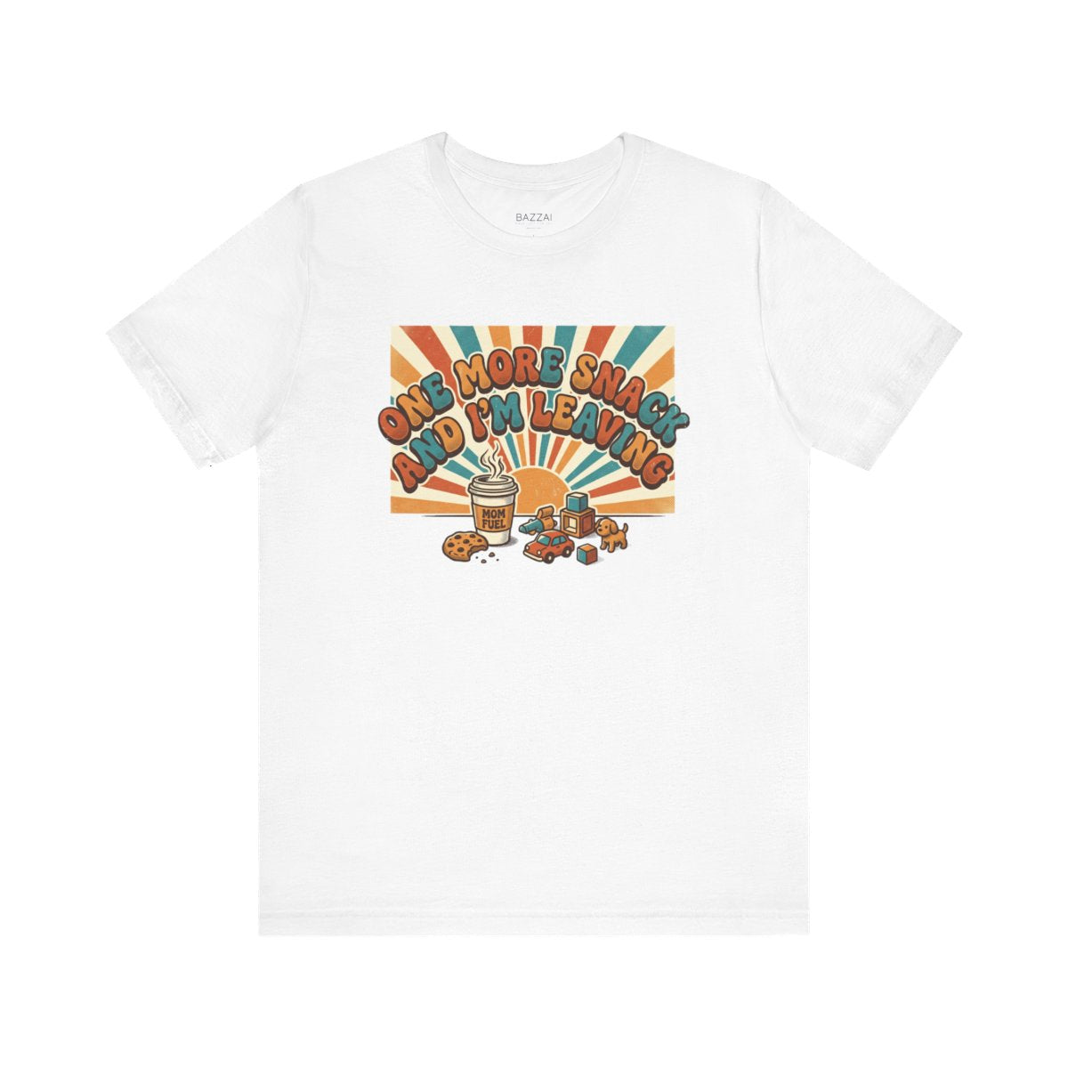 Funny Mom T-Shirt — One More Snack and I'm Leaving — mom chaos t-shirt design