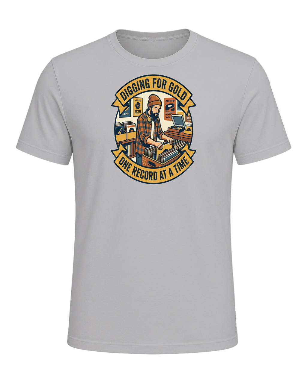 Vinyl Record Digger — Athletic Heather