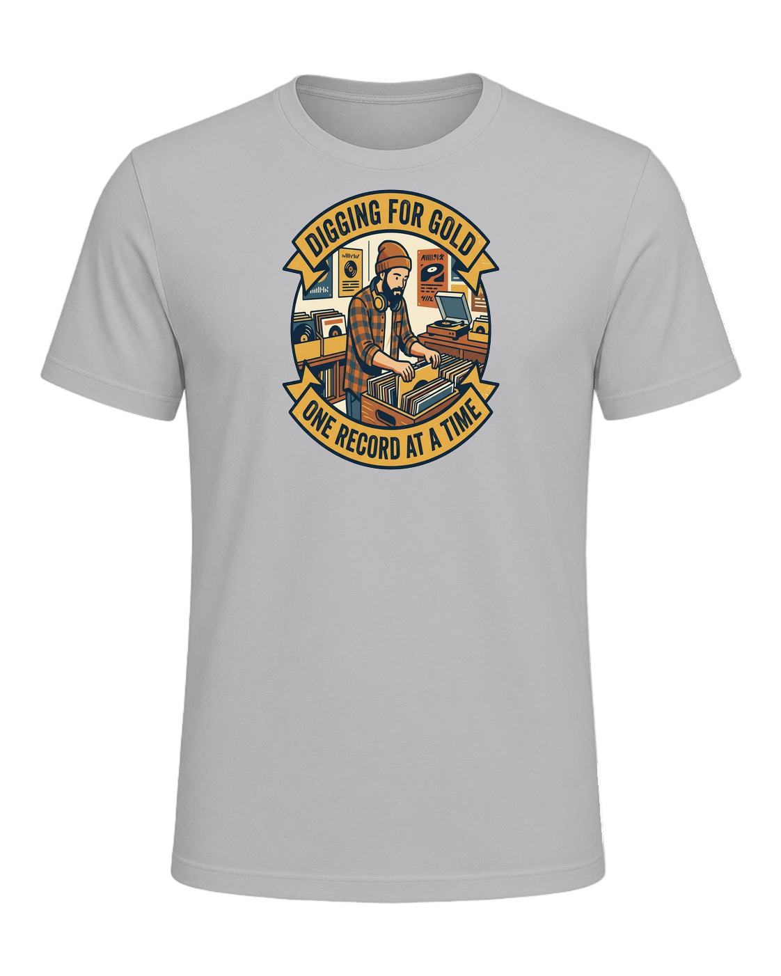 Vinyl Record Digger — Athletic Heather