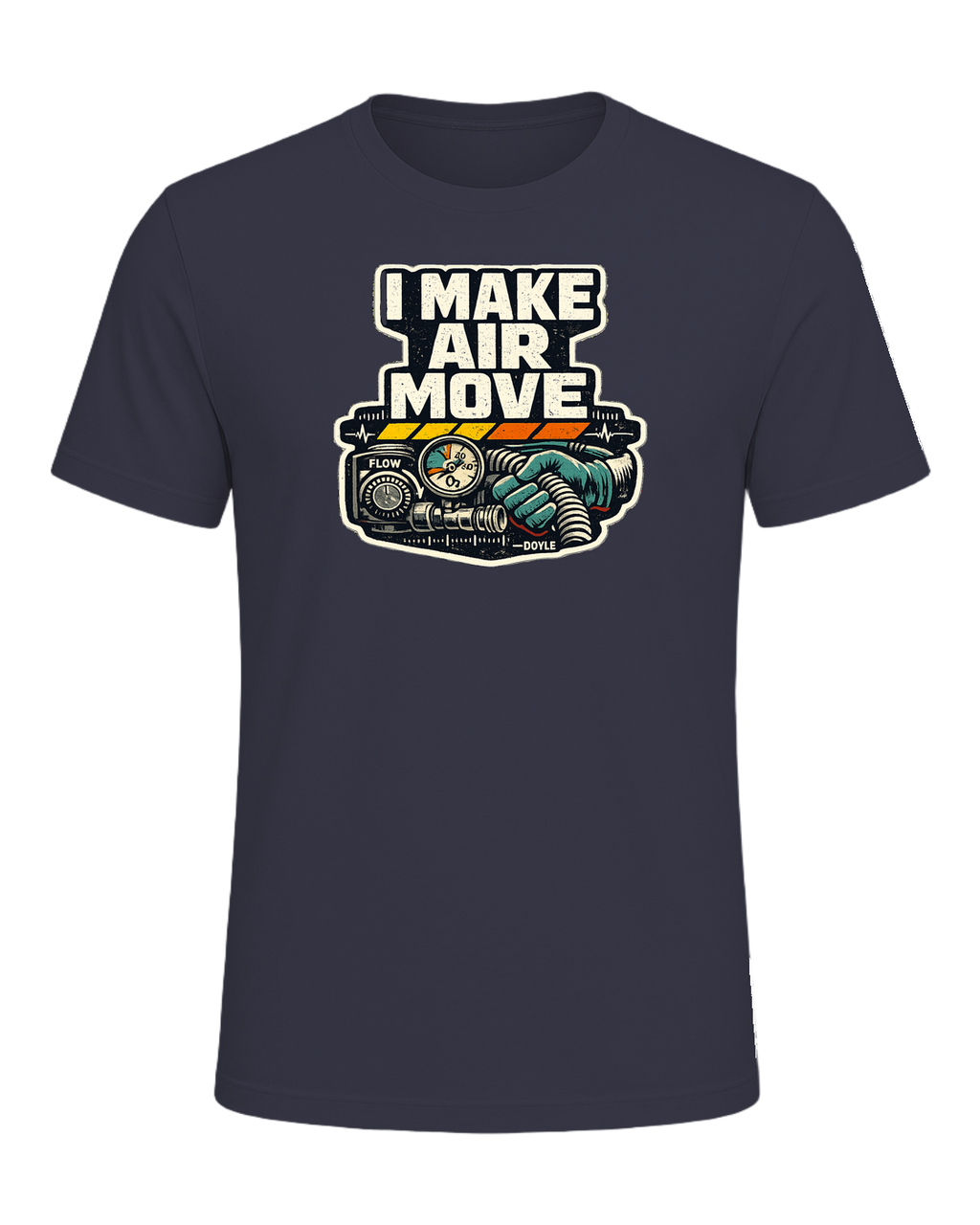 I Make Air Move Tee — Heather Midnight Navy