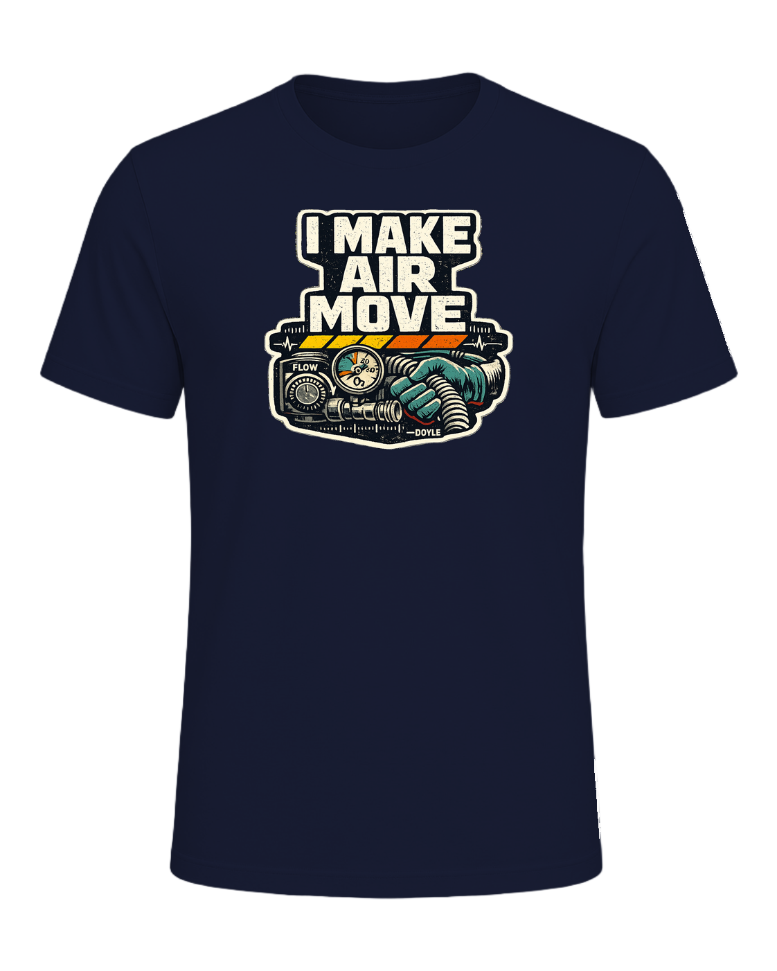 I Make Air Move Tee — Navy