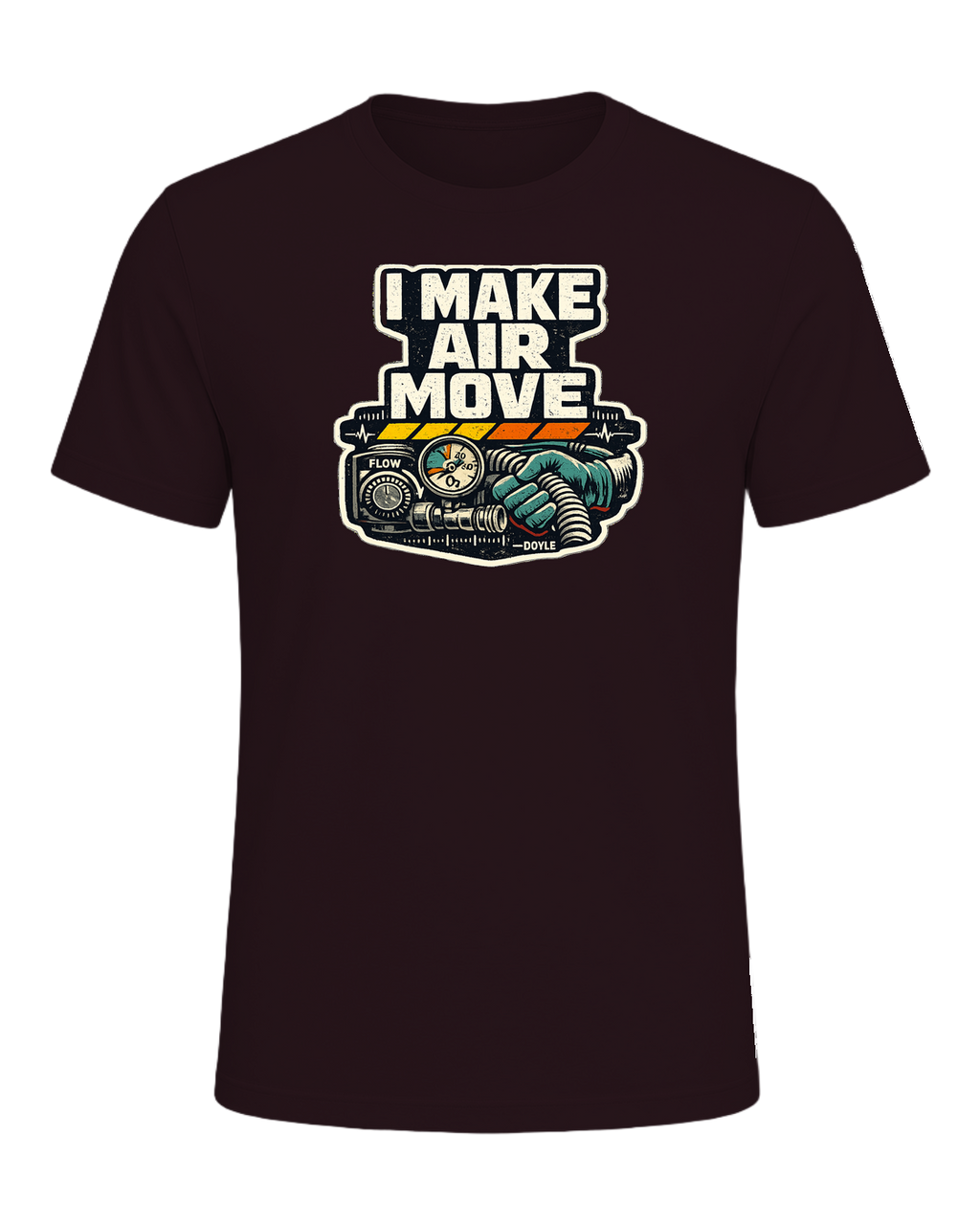 I Make Air Move Tee — Oxblood Black