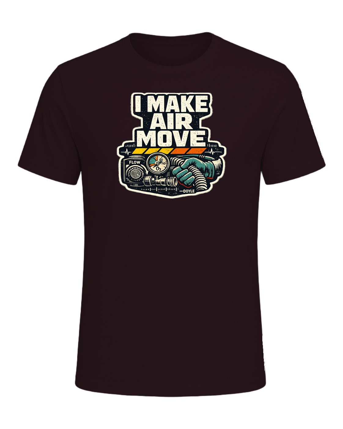 I Make Air Move Tee — Oxblood Black
