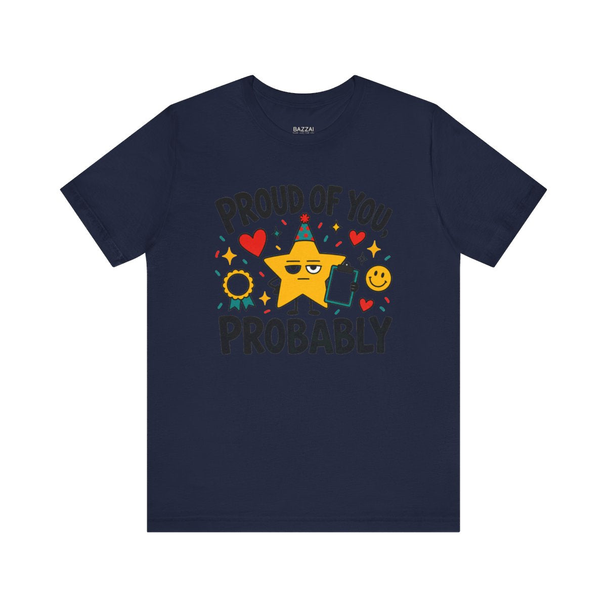 Funny Encouragement T-Shirt — Proud of You, Probably — t-shirt design