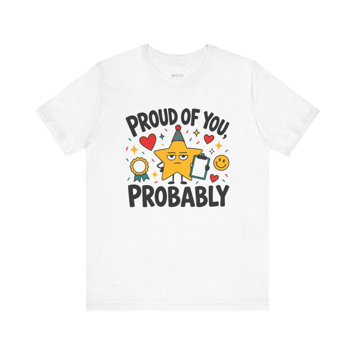 Funny Encouragement T-Shirt — Proud of You, Probably — t-shirt design