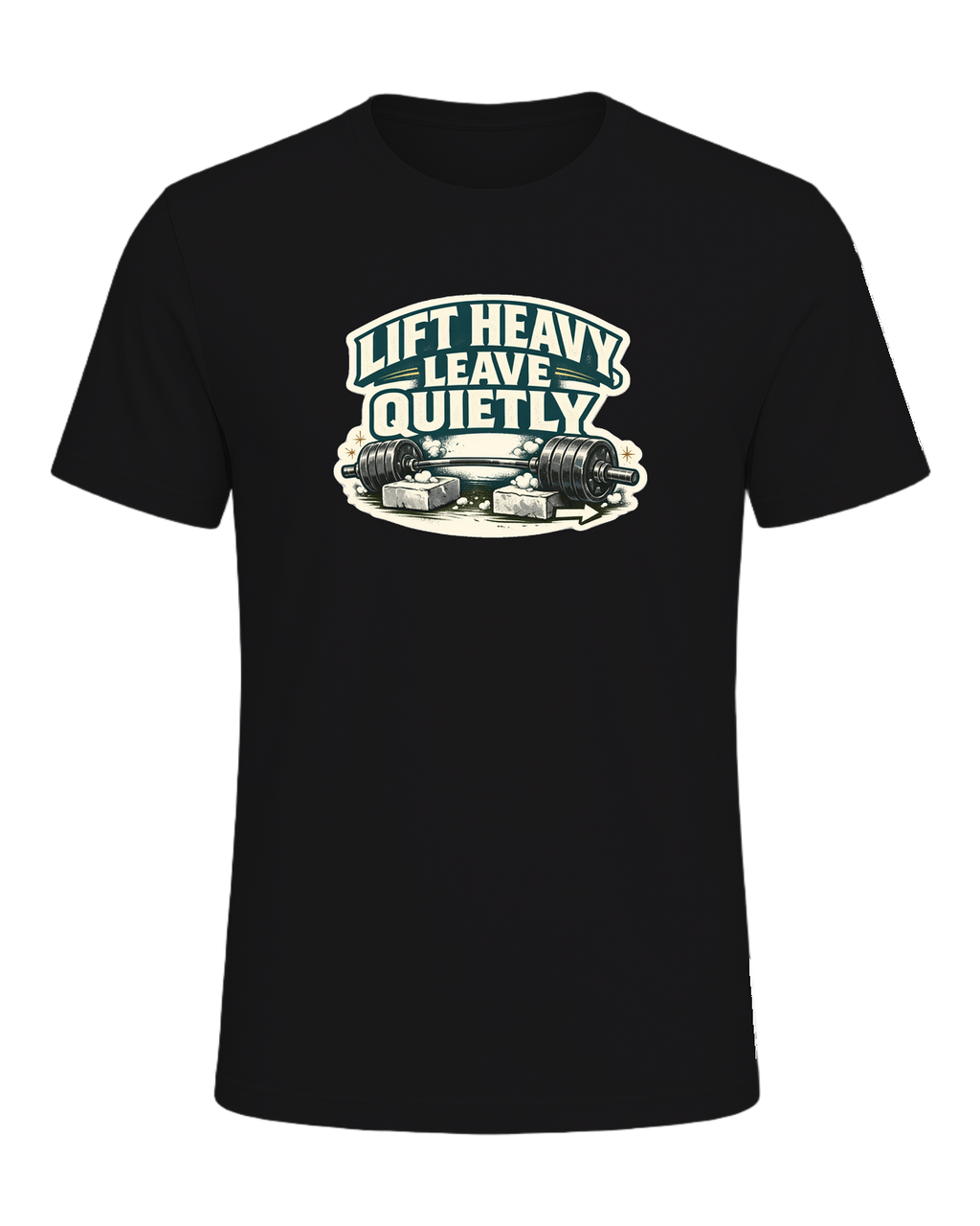 Lift Heavy, Leave Quietly Tee — Dark Grey Heather