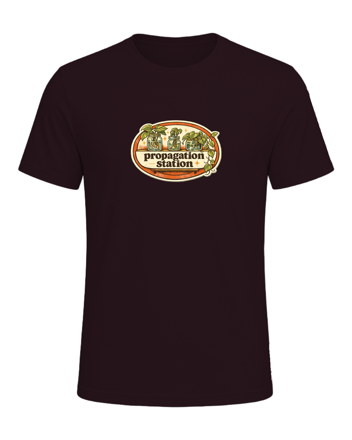Propagation Station Tee — Oxblood Black