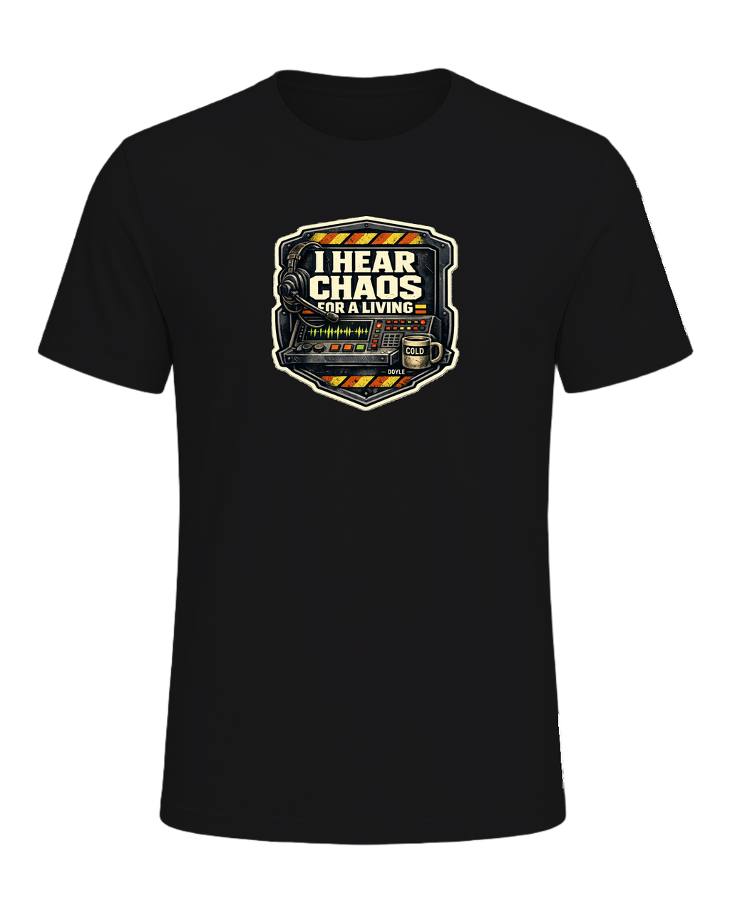 I Hear Chaos For A Living Tee — Dark Grey Heather