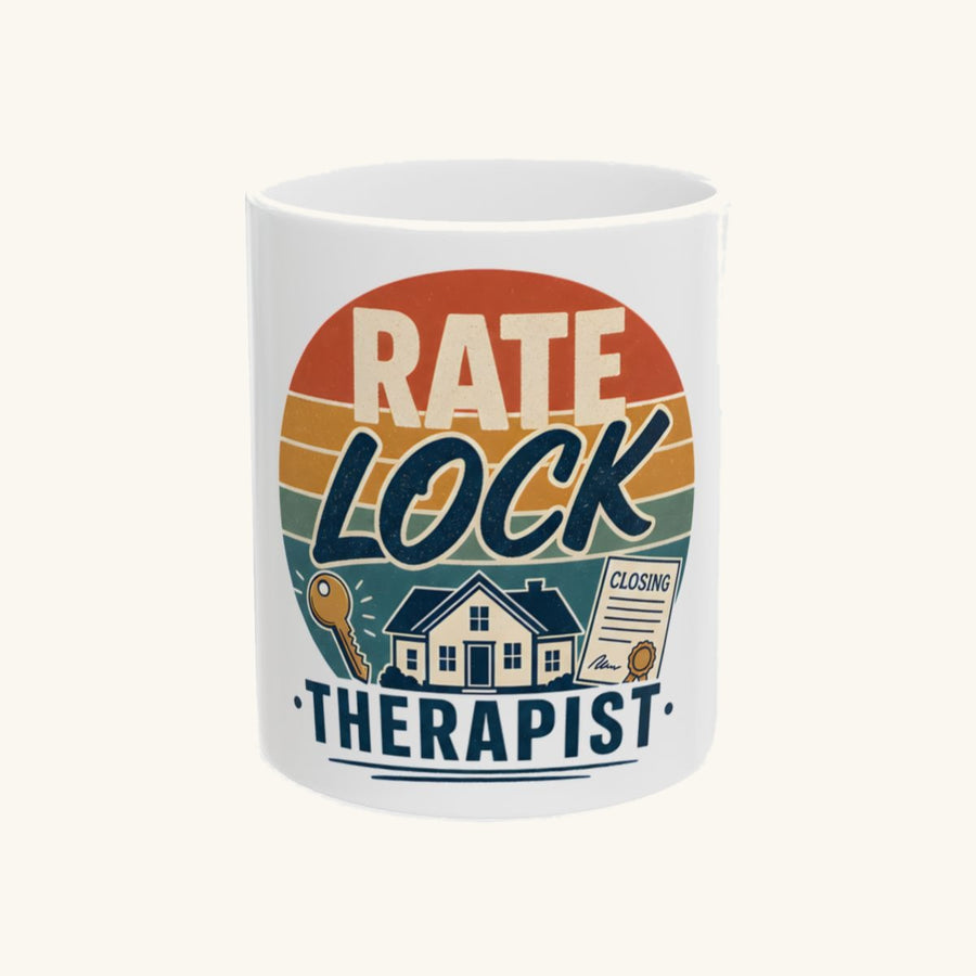 RATE LOCK THERAPIST - Retro Badge Mug