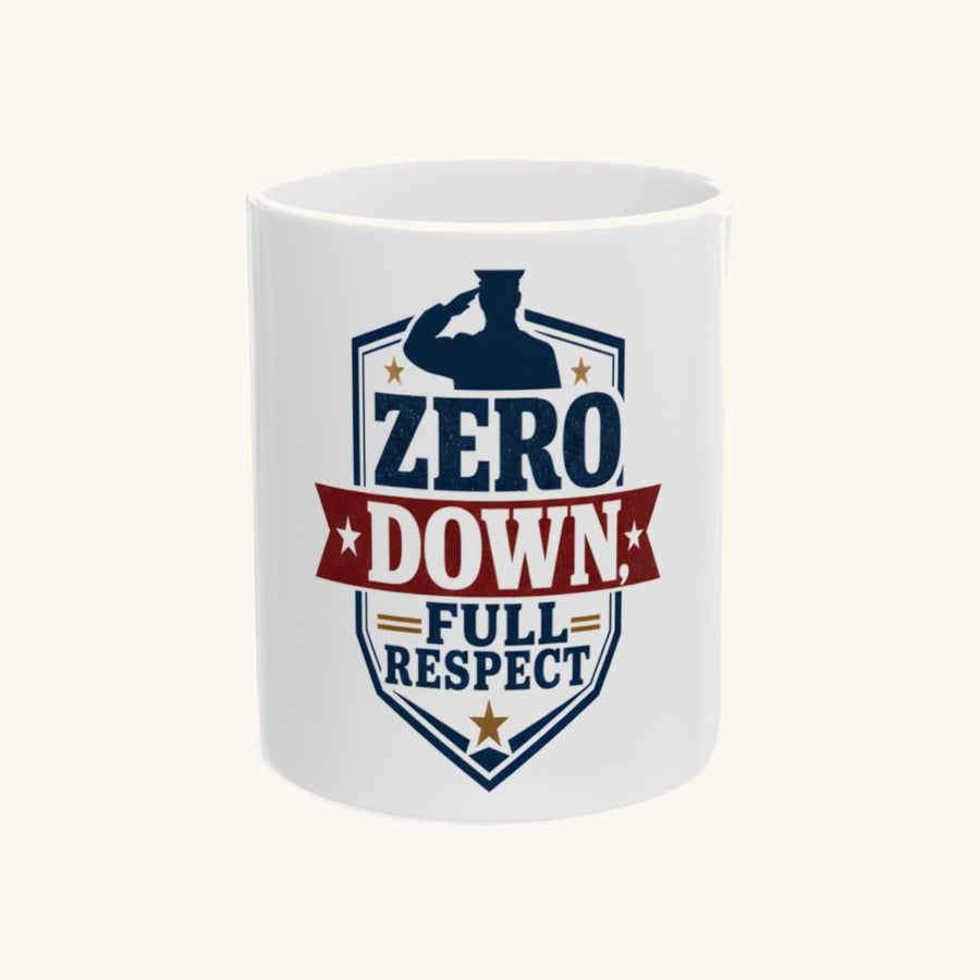 ZERO DOWN, FULL RESPECT - Vintage Graphic Mug