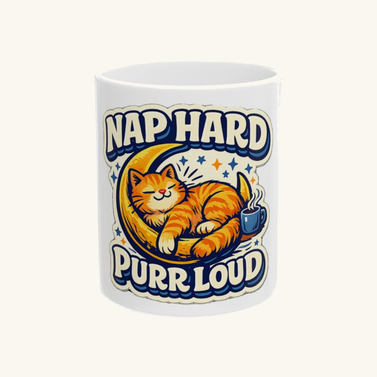 Nap Hard, Purr Loud Tee Mug
