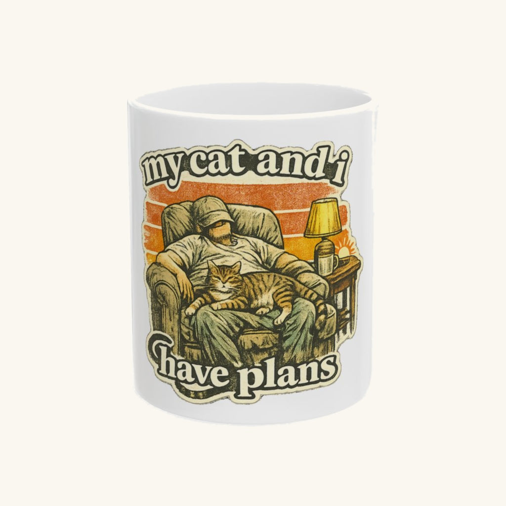 My Cat And I Have Plans Tee Mug