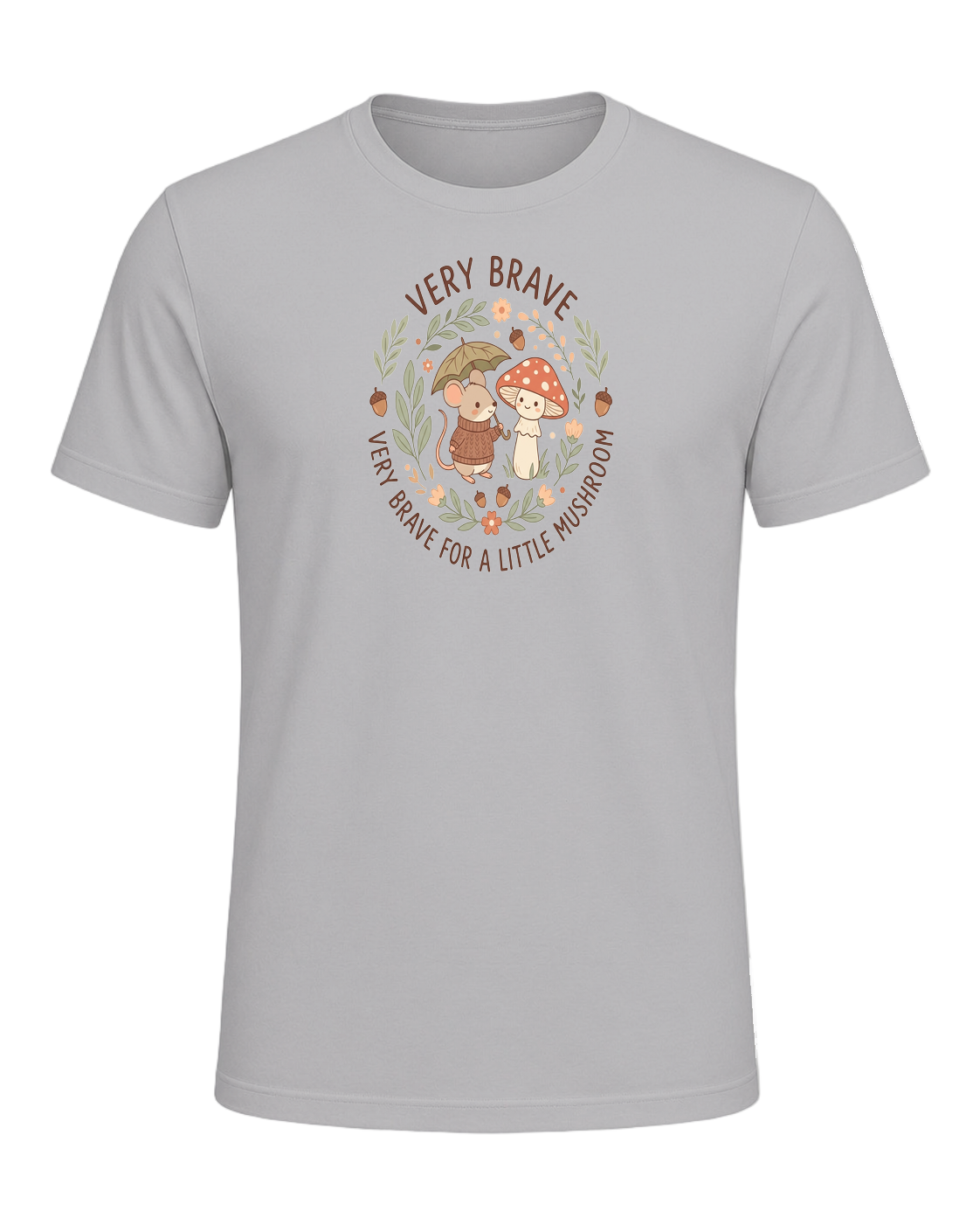 VERY BRAVE FOR A LITTLE MUSHROOM — Athletic Heather