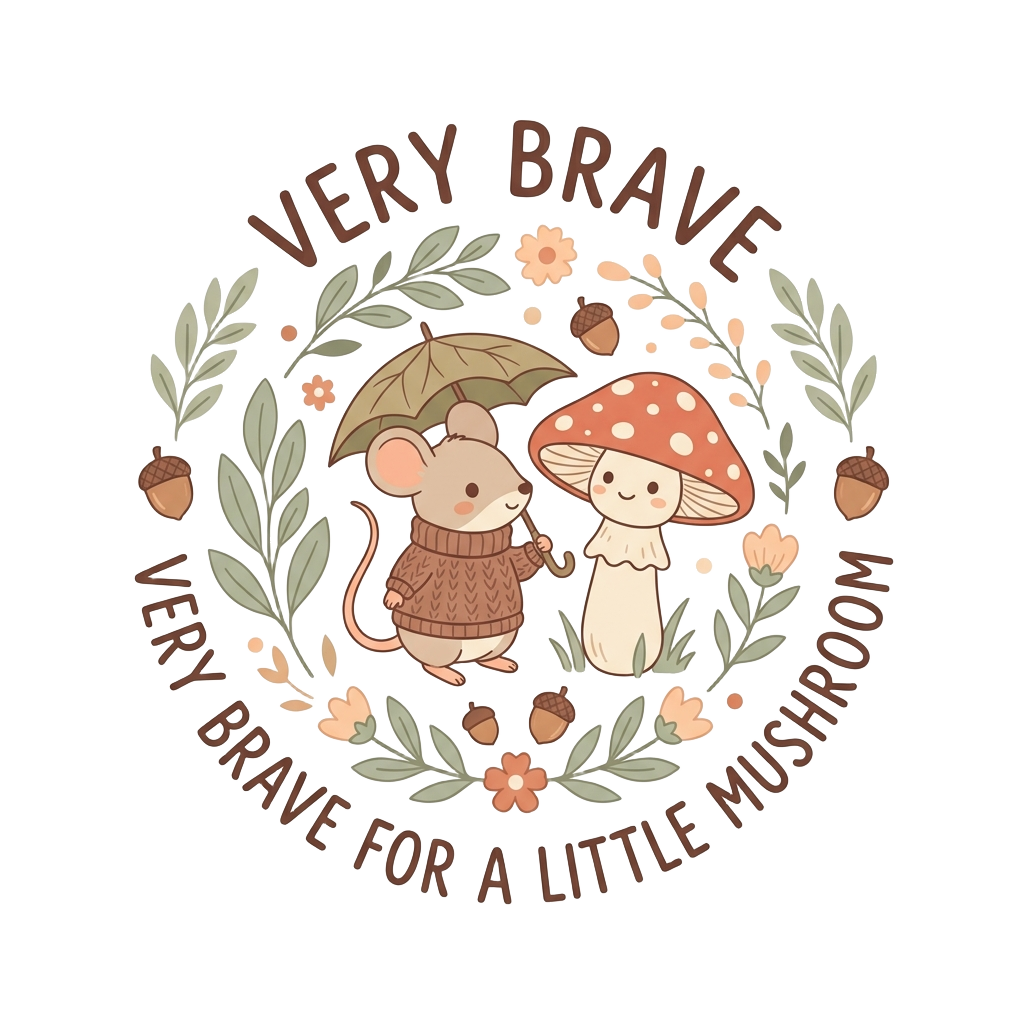 VERY BRAVE FOR A LITTLE MUSHROOM