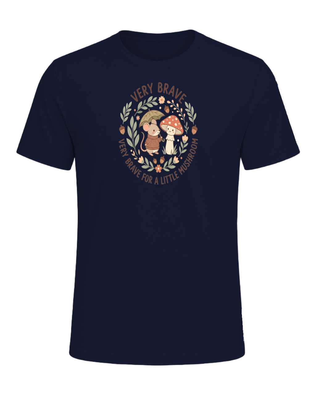 VERY BRAVE FOR A LITTLE MUSHROOM — Navy