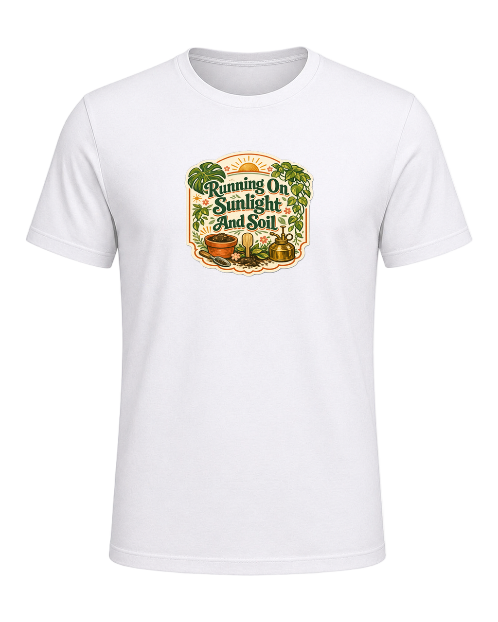 Running On Sunlight And Soil Tee — White