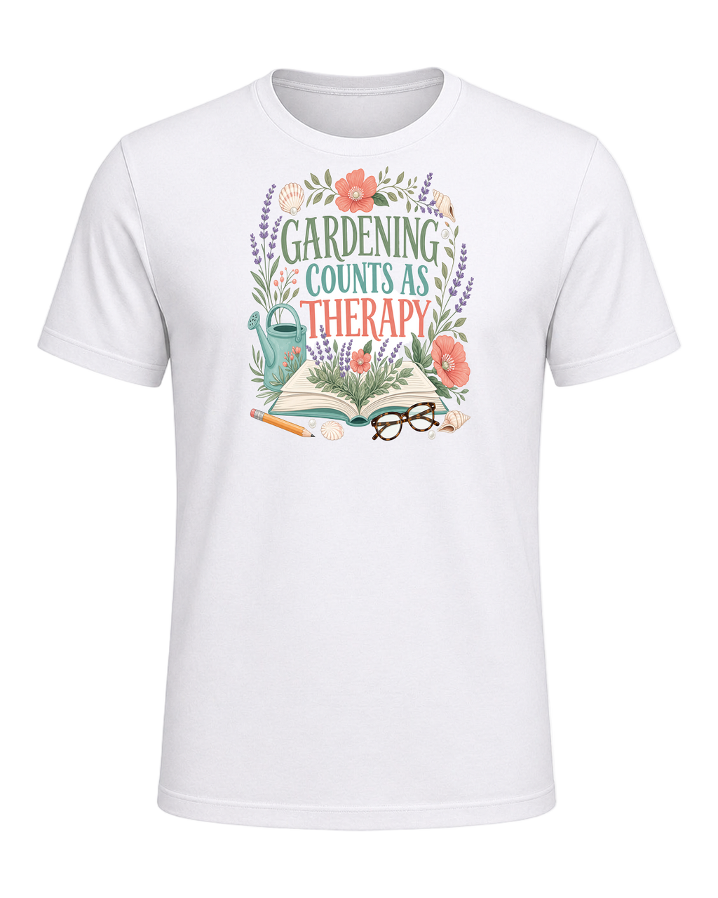 GARDENING COUNTS AS THERAPY — White