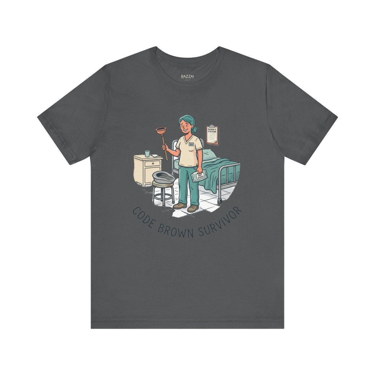 Funny Nurse T-Shirt — Code Brown Survivor — t-shirt design