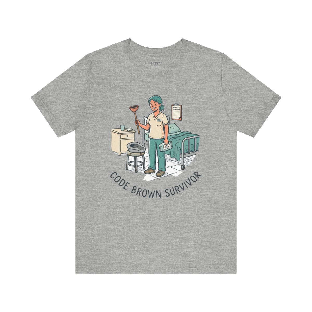 Funny Nurse T-Shirt — Code Brown Survivor — t-shirt design
