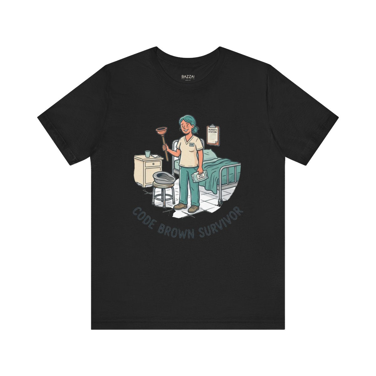Funny Nurse T-Shirt — Code Brown Survivor — t-shirt design
