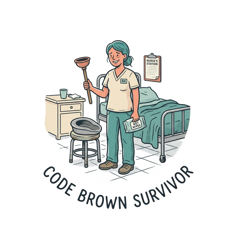 Funny Nurse T-Shirt — Code Brown Survivor