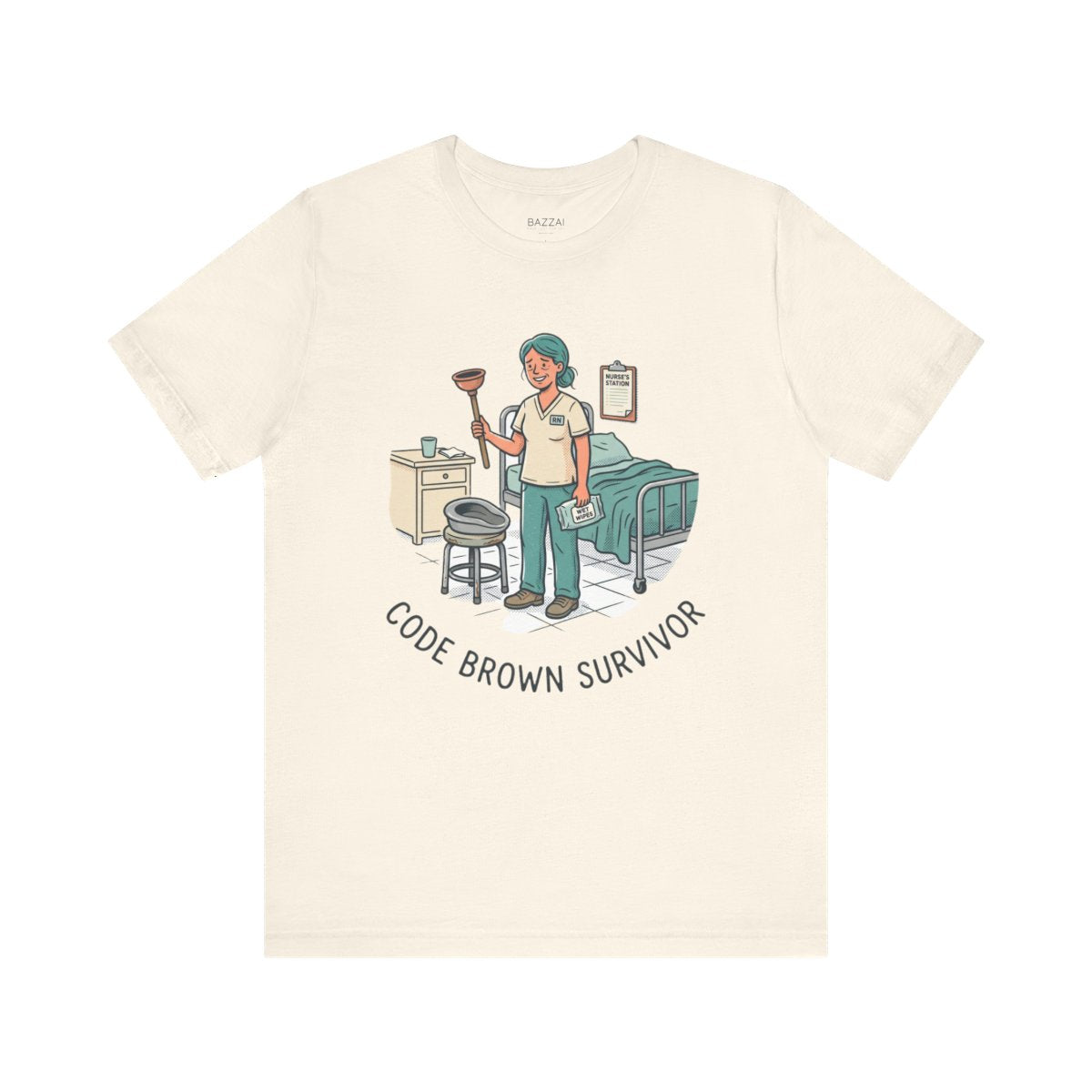 Funny Nurse T-Shirt — Code Brown Survivor — t-shirt design