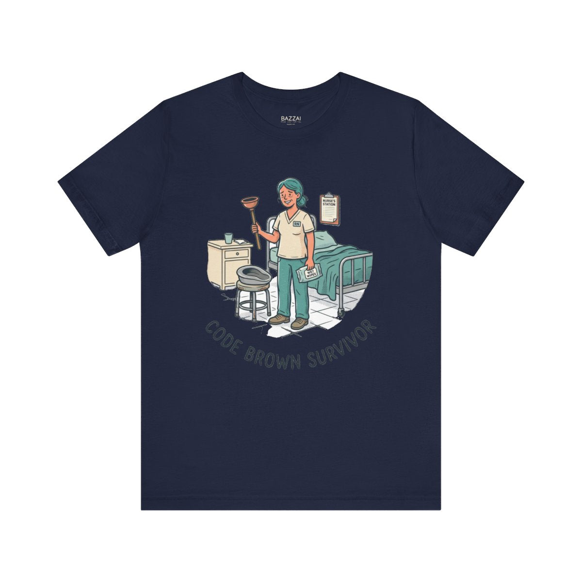 Funny Nurse T-Shirt — Code Brown Survivor — t-shirt design