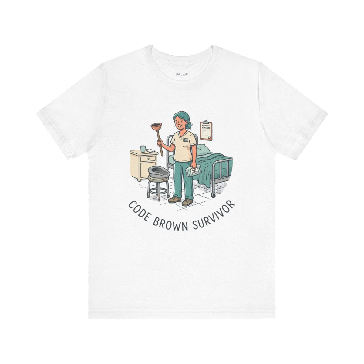 Funny Nurse T-Shirt — Code Brown Survivor — t-shirt design