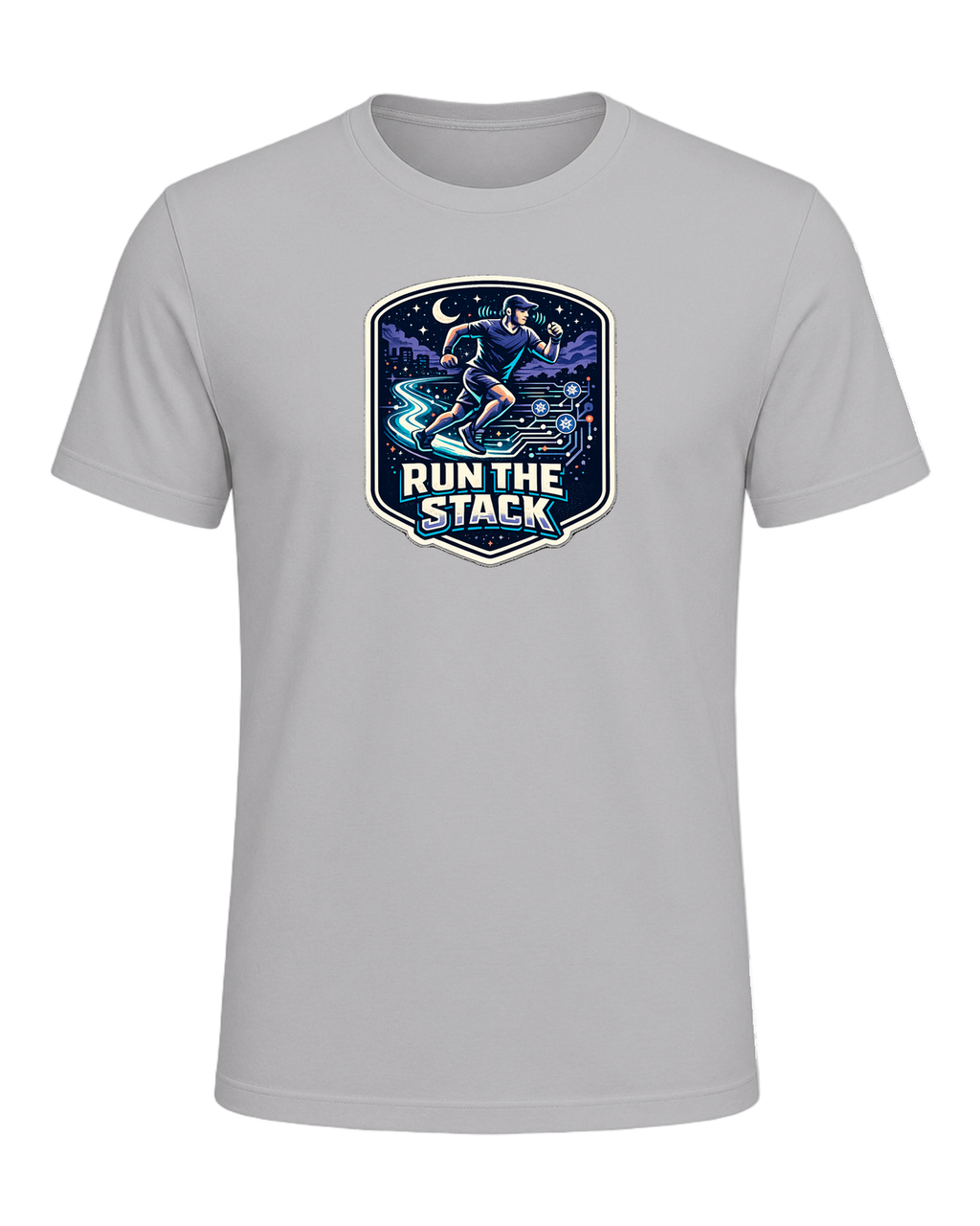 Run The Stack Tee — Athletic Heather