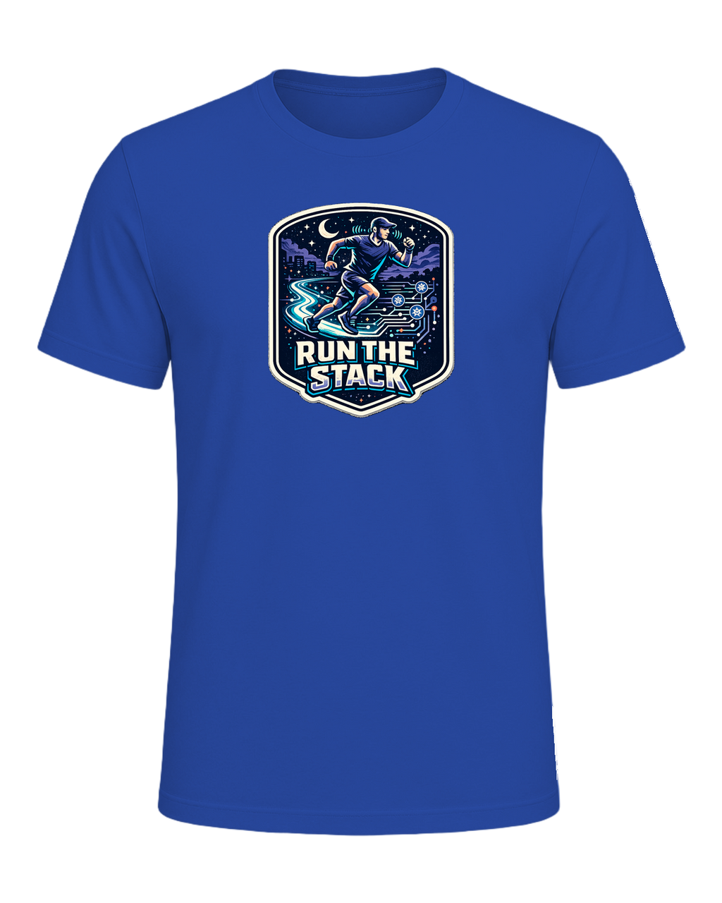 Run The Stack Tee — True Royal