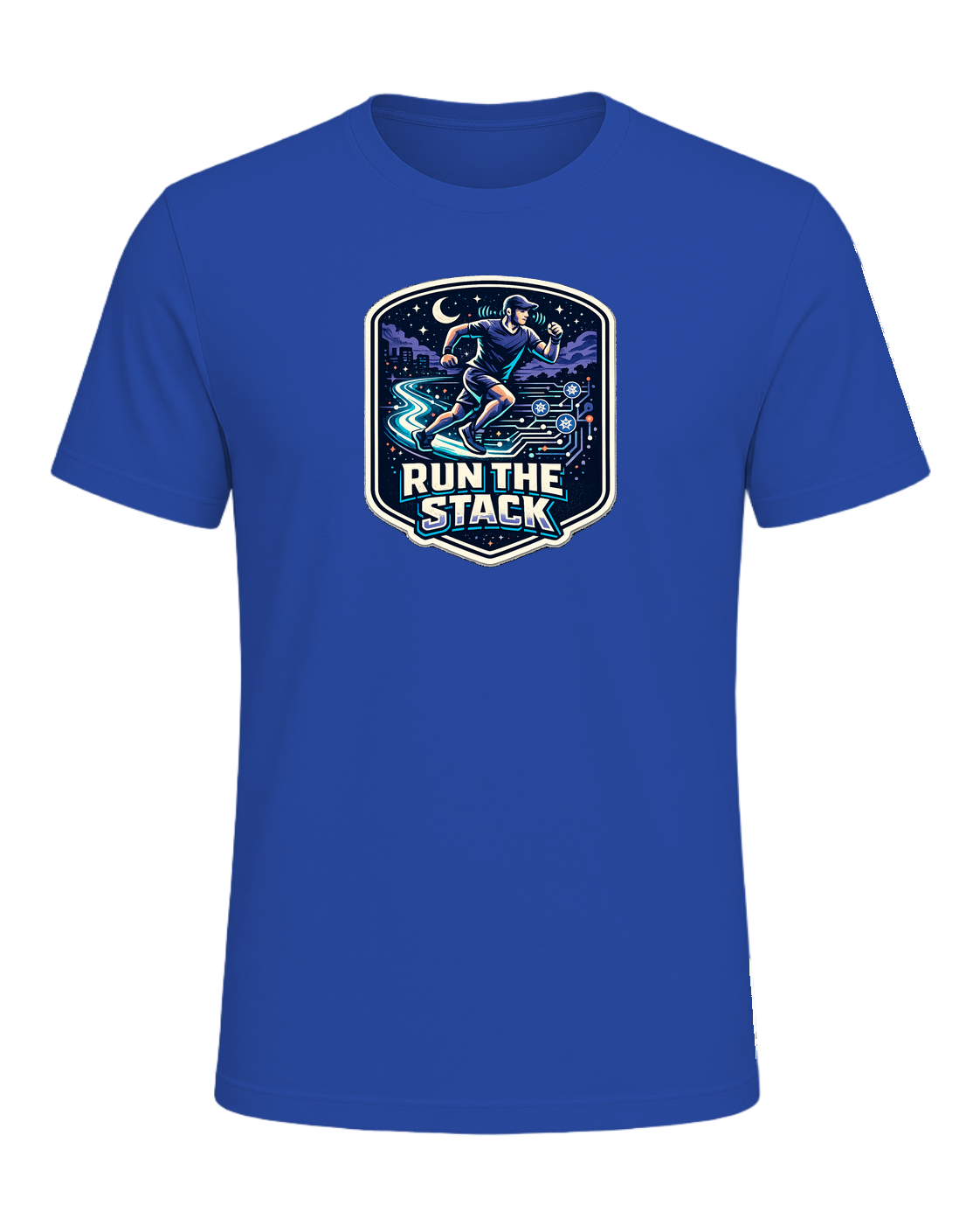 Run The Stack Tee — True Royal