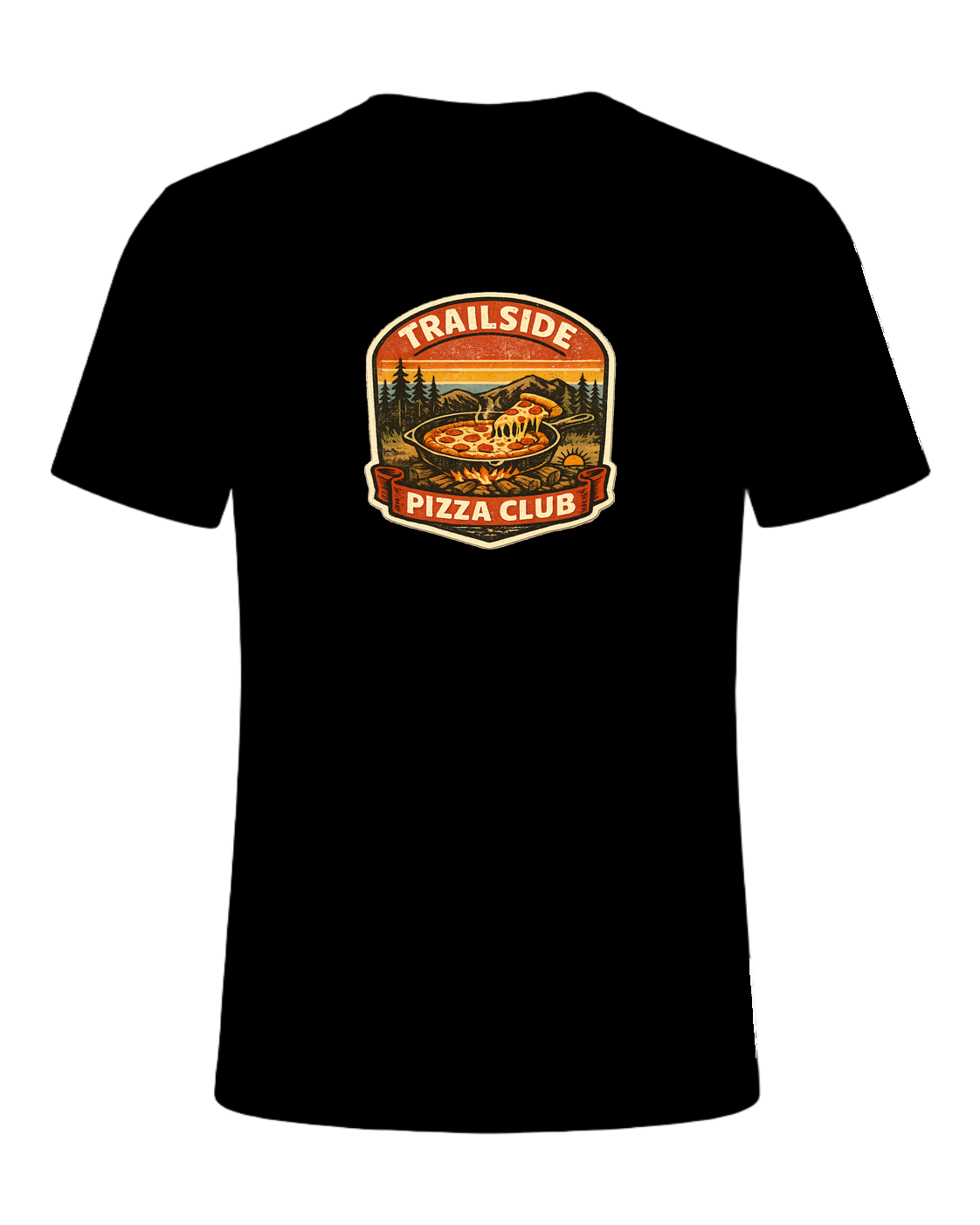 Trailside Pizza Club Tee — Black