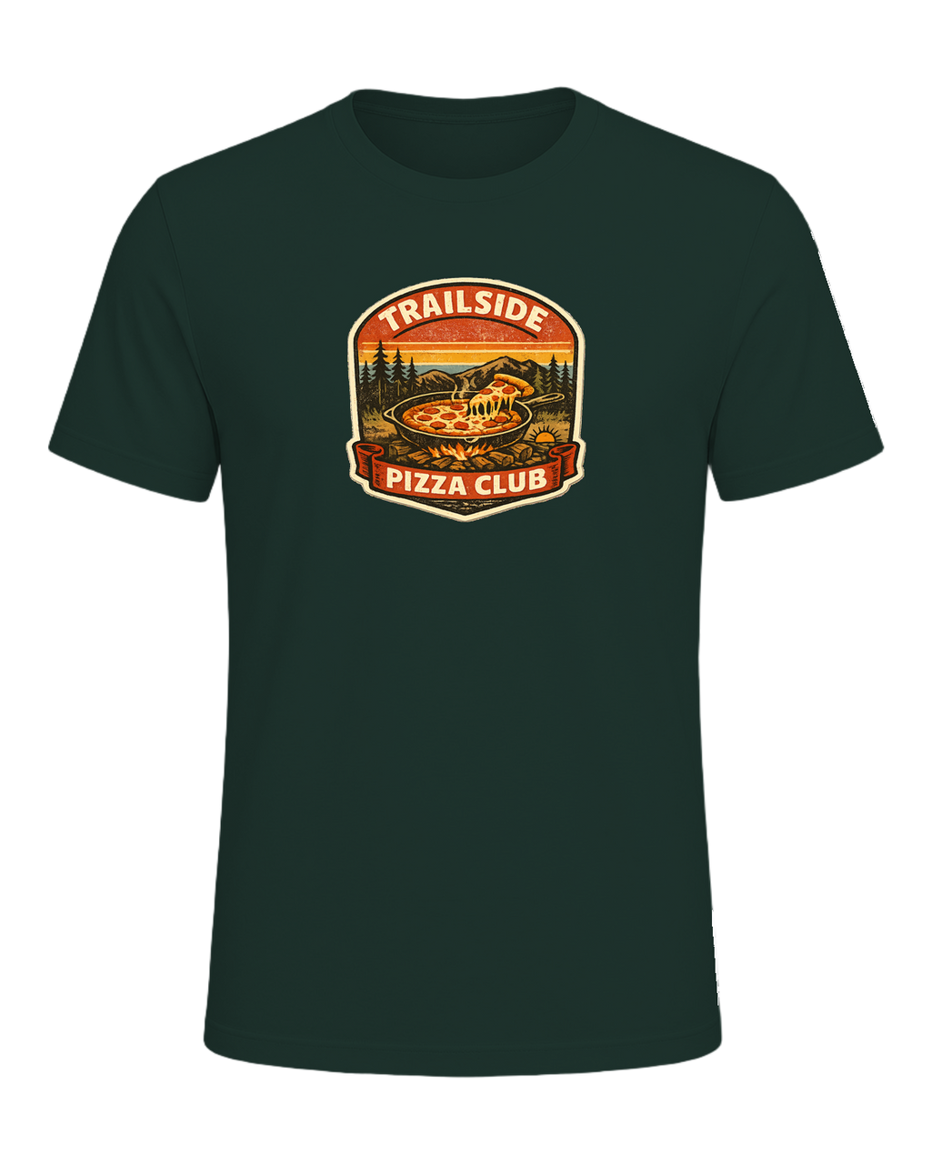 Trailside Pizza Club Tee — Forest