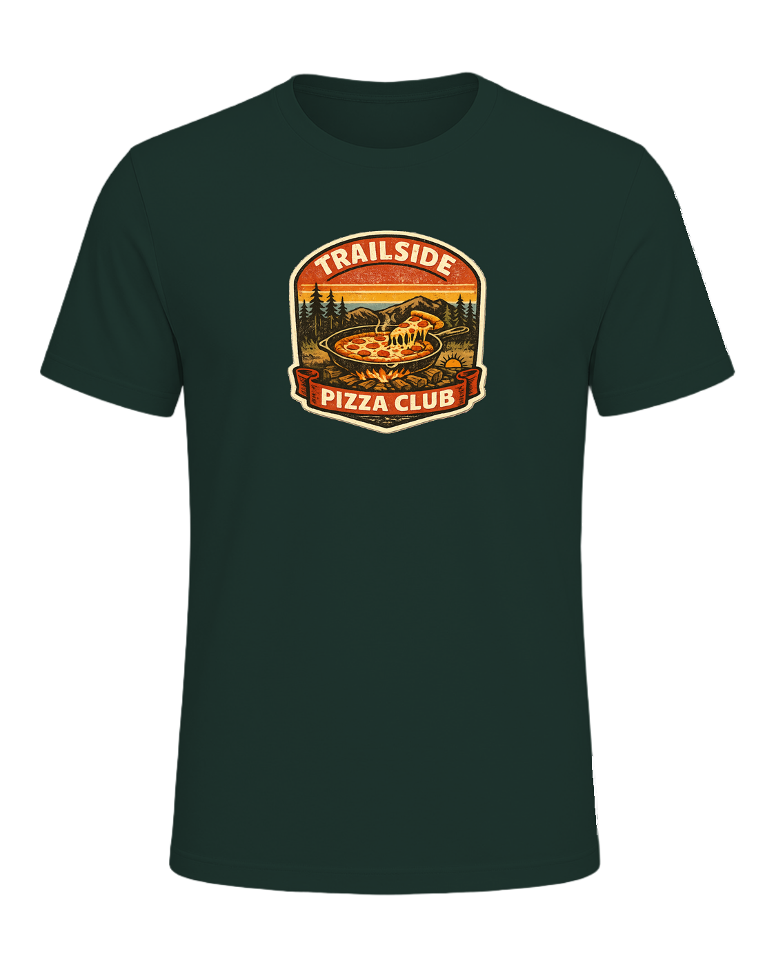 Trailside Pizza Club Tee — Forest